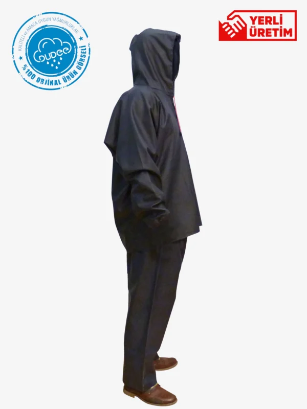 Siyah Balıkçı Takım Yağmurluk