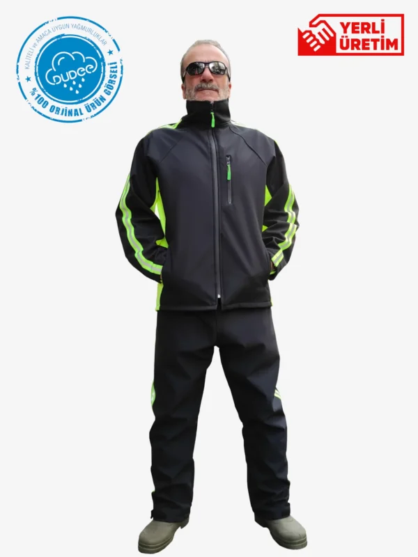 Softshell Siyah Takım Yağmurluk
